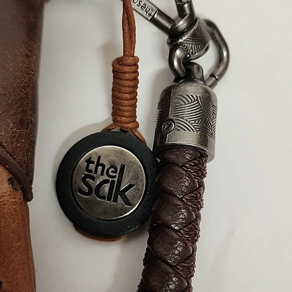 The Sak Vintage Stylish Brown Leather Handbag W/thick Leather Braided Strap